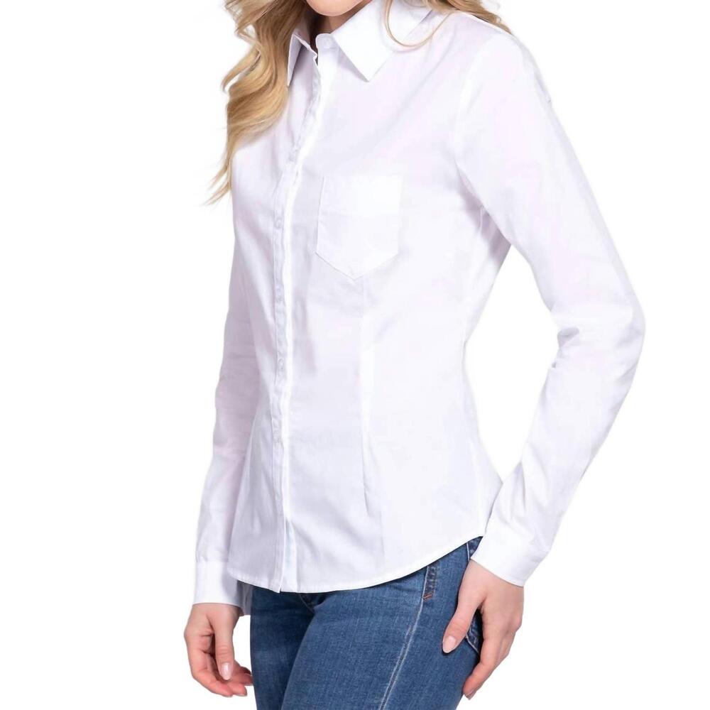NEW MOA COLLECTION button down poplin shirt in white